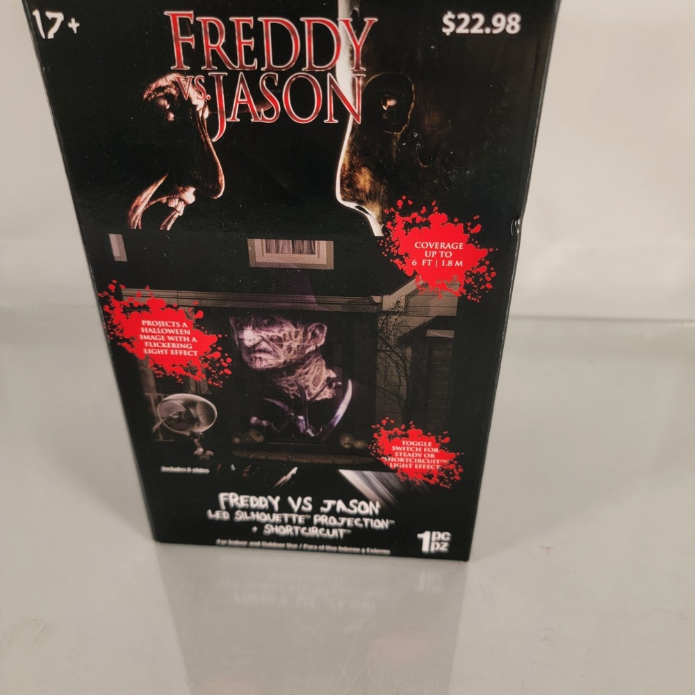 Gemmy Freddy vs Jason LED Silhouette Projection Short Circuit 6 Images‎ New
